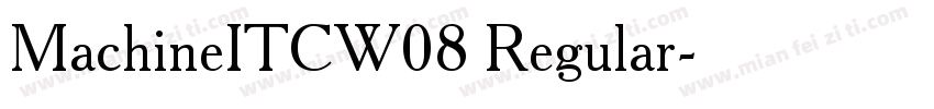 MachineITCW08 Regular字体转换